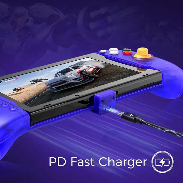 Alt view image 6 of 7 - AKNES RetroFlag Handheld Controller for Nintendo Switch and Switch OLED, Pro Controller One-Piece Joypad, Full-Size Ergonomic design, with Turbo/Vibration/Gyro/Button Swap