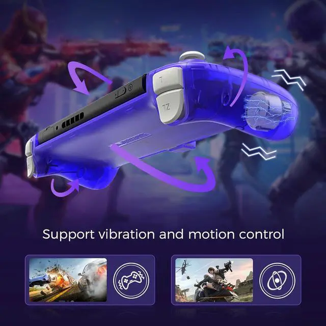 Alt view image 3 of 7 - AKNES RetroFlag Handheld Controller for Nintendo Switch and Switch OLED, Pro Controller One-Piece Joypad, Full-Size Ergonomic design, with Turbo/Vibration/Gyro/Button Swap