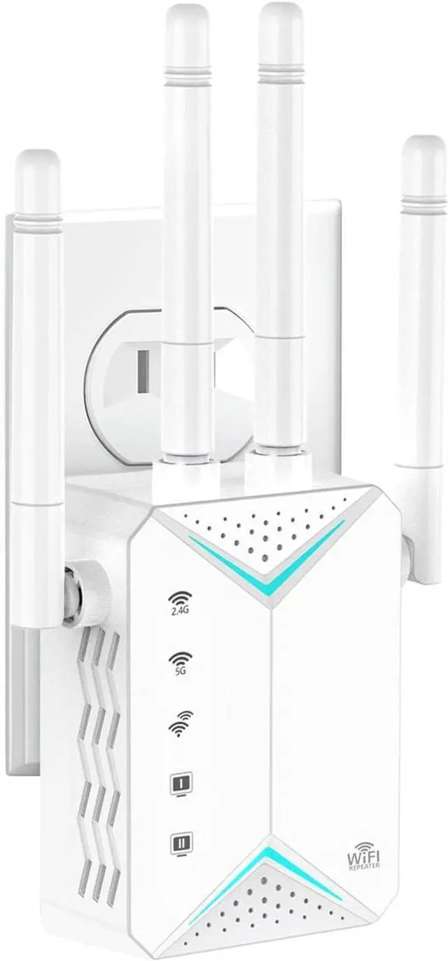 Main image of WiFi Extender Signal Booster,WiFi Extender, 5G WiFi Booster with 1200Mbps Dual Band(Up to 12880sq. ft for 108+ Devices), WiFi Repeater with 4 Antennas 360° Coverage, WPS 1-Tap Setup & Ethernet Port