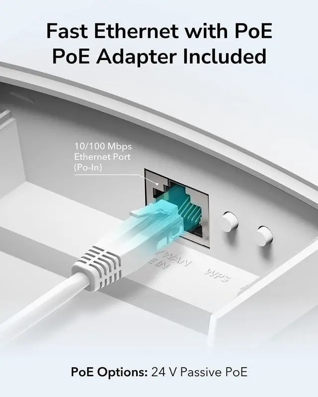 Alt view image 4 of 7 - Cudy RE1200 Outdoor AC1200 WiFi5 Outdoor Fast Access Point Mesh, IP65 Waterproof MU-MIMO Support RE Mode, PoE Powered, Business WiFi Solution