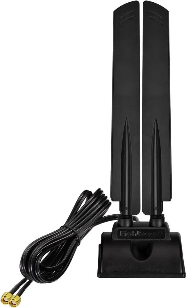 Main image of Eightwood WiFi 6E Antenna Tri-Band 6GHz 5GHz 2.4GHz RP-SMA WiFi Antenna Magnet Mount Base for PC Desktop Computer Motherboard WiFi Bluetooth Card Wireless Router