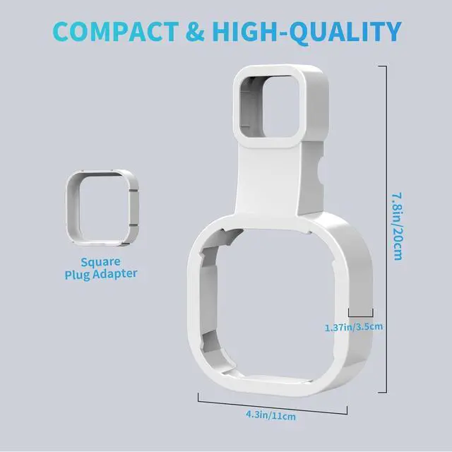 Alt view image 7 of 7 - Wall Mount Holder for eero 6 and for eero 6+ Router Mesh Wi-Fi System  No Messy Wires, Space-Saving Outlet Wall Mount Holder for eero 6 Plus Extender, Stand Bracket for eero 6+ (White-2pcs)