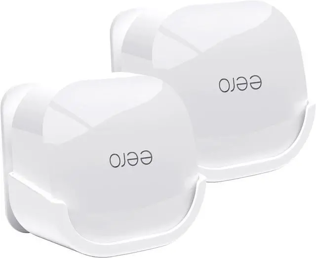 Main image of 2Pack Wall Mount Holder for eero 6 Plus 6+ and eero 6 Router Mesh Wi-Fi System,Wall Mount Stand Bracket for eero 6 Plus and eero 6 tri-Band Mesh,Wall Bracket for eero 6+ Extender Router Wire Organizer