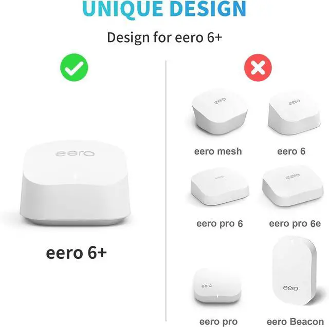 Alt view image 2 of 7 - 2Pack Wall Mount Holder for eero 6 Plus 6+ and eero 6 Router Mesh Wi-Fi System,Wall Mount Stand Bracket for eero 6 Plus and eero 6 tri-Band Mesh,Wall Bracket for eero 6+ Extender Router Wire Organizer