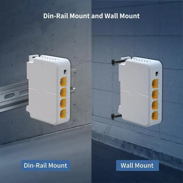 Alt view image 5 of 7 - 1 in 3 Out Gigabit PoE Extender, NICGIGA 3 Port PoE Repeater 100 Meters(328 ft),IEEE 802.3af/at Power Over Ethernet PoE Splitter to 3 PoE Devices Like IP Cameras, IP Phone, Wireless AP