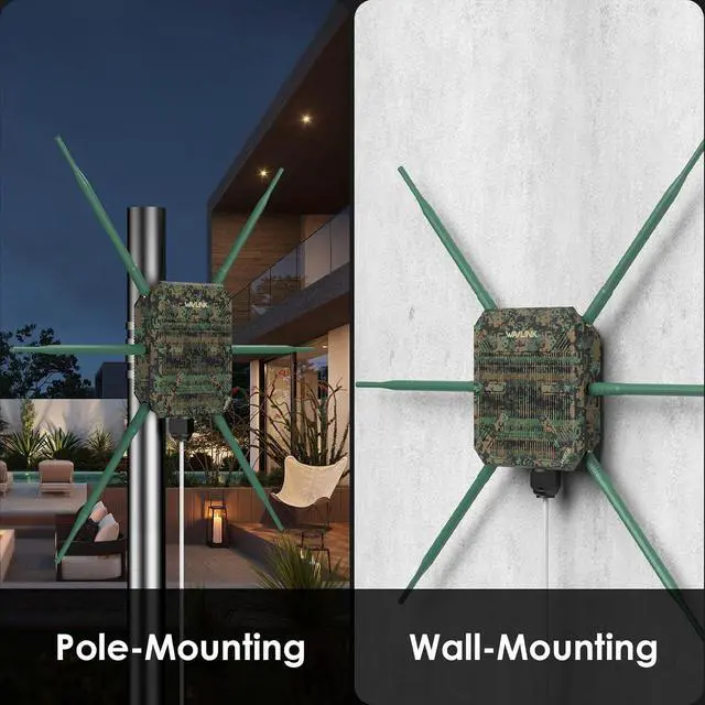 Alt view image 5 of 7 - WAVLINK AX3000 WiFi6 Outdoor WiFi Extender, Dual Band 5G+2.4G WiFi 6 Outdoor Wireless Access Point Weatherproof WiFi Repeater, Router, 802.3at Active POE, 6X 7dBi Intennas,Work with Starlink