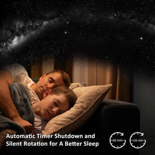 Alt view image 5 of 7 - Galaxy Projector, Star Projector Home Planetarium Space Ceiling Starry Sky Night Light with Light Strip, Meteor and Galaxy Projector for Kid Adult Bedroom Christmas Gift