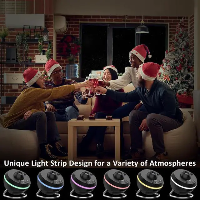 Alt view image 6 of 7 - Galaxy Projector, Star Projector Home Planetarium Space Ceiling Starry Sky Night Light with Light Strip, Meteor and Galaxy Projector for Kid Adult Bedroom Christmas Gift