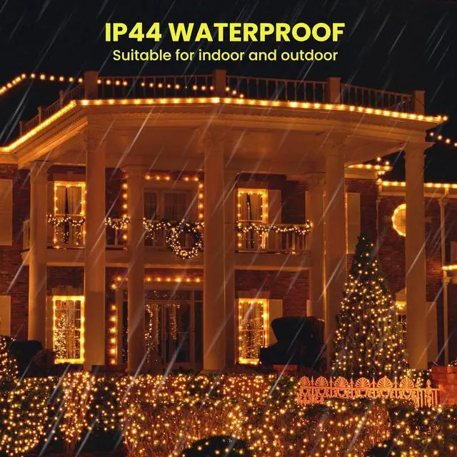 Alt view image 3 of 7 - Dailyart Fairy Lights Plug in, 1000 Led Fairy Lights with Remote 75Ft Super Long Warm with Timer Small Twinkle Light Waterproof String Light for Bedroom Outdoor Indoor,Gold Wire