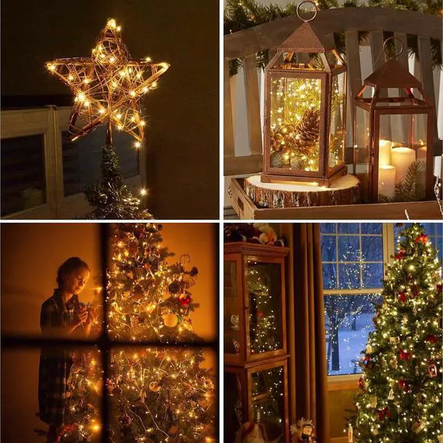 Alt view image 6 of 7 - Dailyart Fairy Lights Plug in, 1000 Led Fairy Lights with Remote 75Ft Super Long Warm with Timer Small Twinkle Light Waterproof String Light for Bedroom Outdoor Indoor,Gold Wire