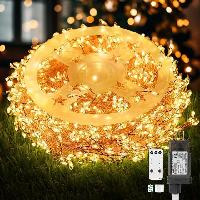 Main image of Dailyart Fairy Lights Plug in, 1000 Led Fairy Lights with Remote 75Ft Super Long Warm with Timer Small Twinkle Light Waterproof String Light for Bedroom Outdoor Indoor,Gold Wire