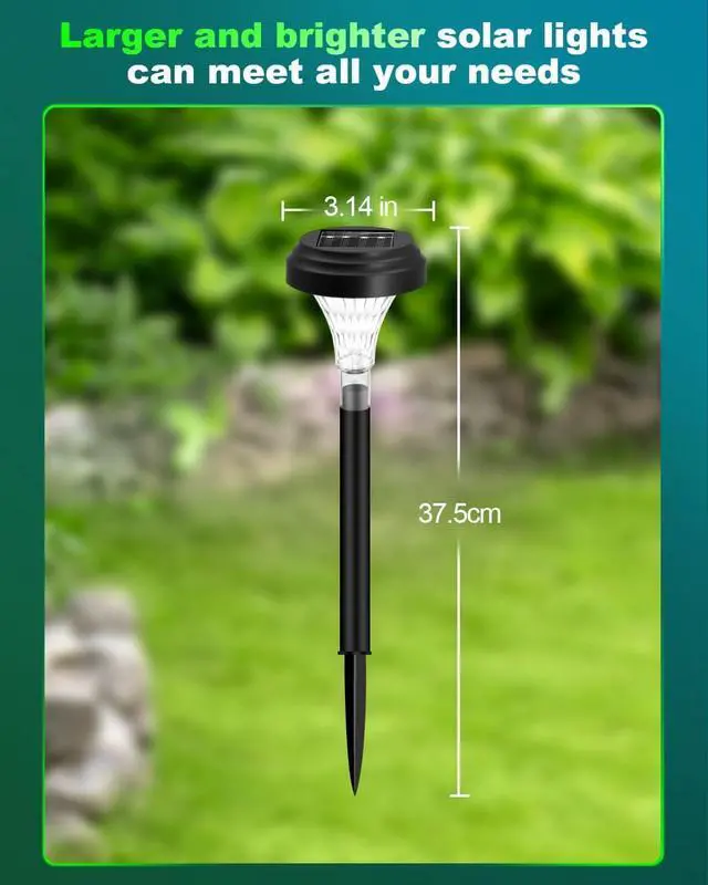Alt view image 7 of 7 - Solar Pathway Lights Outdoor, 6 Pack RGB Color Changing+Warm White LED Path Light IP67 Waterproof, Solar Powered Lights for Walkway Driveway Garden Yard Backyard Lawn Landscape Lighting Decorative