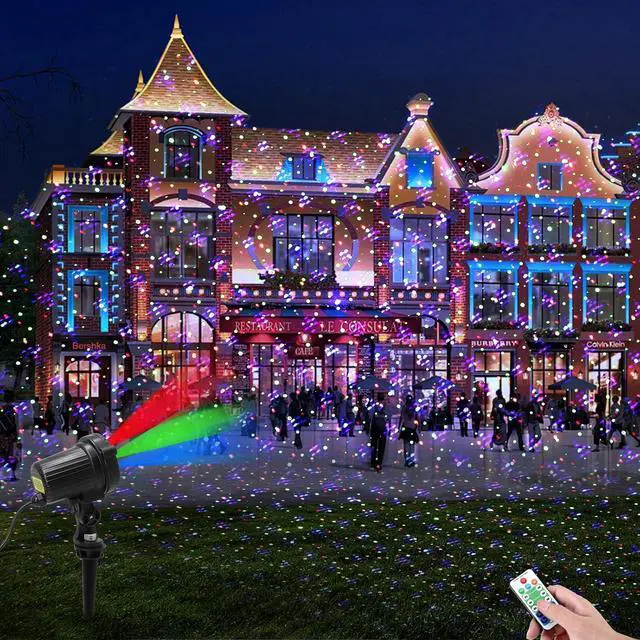 Alt view image 6 of 7 - Christmas Laser Lights, Outdoor Garden Laser Lights Projector with Moving RGB Waterproof for Christmas Holiday