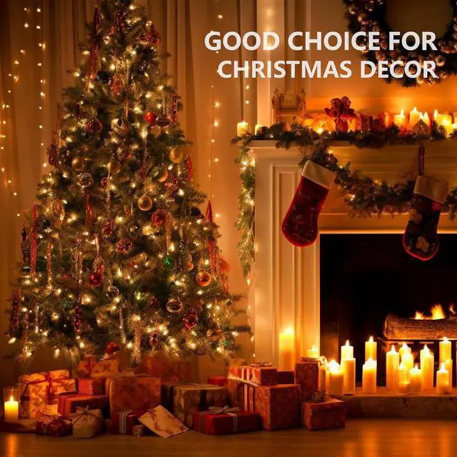 Alt view image 3 of 7 - Dazzle Bright Outdoor Christmas String Lights, 1000 LED 328 FT Plug in Fairy Light with Remote Control 8 Modes & Timer, Waterproof Decoration for Home Garden Yard Xmas Wedding, Warm White