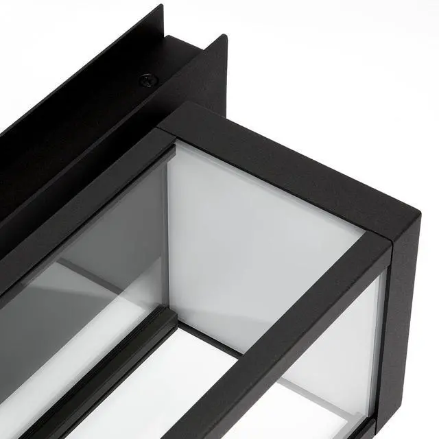 Alt view image 2 of 7 - Outdoor Wall Sconce Light Exterior IP54 Waterproof LED Wall Light Fixture Porch Light Outdoor Wall Mount Lamp Lantern Black Aluminum for Patio Garage House 13W 750Lm 3000K