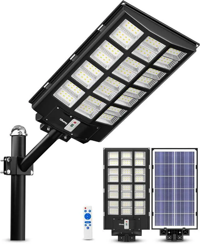 Main image of Ofuray Of-5600W Solar Street Lights Outdoor,560000Lm Solar Security Flood Lights Parking Lot Lights Commercial Dusk to Dawn, 6500k Waterproof Led with Remote Control Motion for Street,Court,Barn