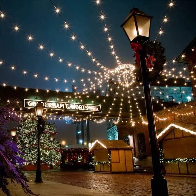 Alt view image 6 of 6 - Outdoor String Lights 75Ft G40 UL Listed 80 Edison Bulbs (5 Spare) Globe String Lights Outside Lights Waterproof for Patio Balcony Porch Bistro Cafe Indoor Hanging Lights Christmas Party Decor
