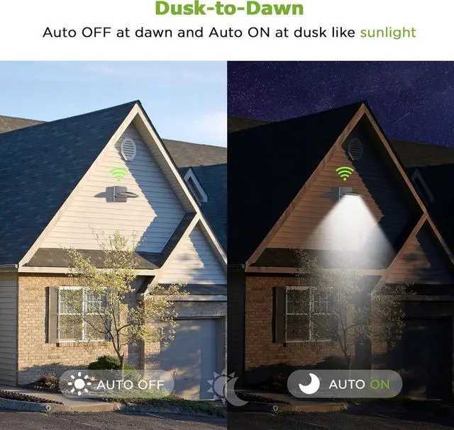 Alt view image 7 of 7 - LED Outdoor Flood Light with Dusk to Dawn Photocell 75W Outdoor Security Light for Gardens Yards UL Listed 4000k Residential Full Cutoff Wall Pack 180° Adjustable Knuckle 8400LM Dark Bronze 2 Pack