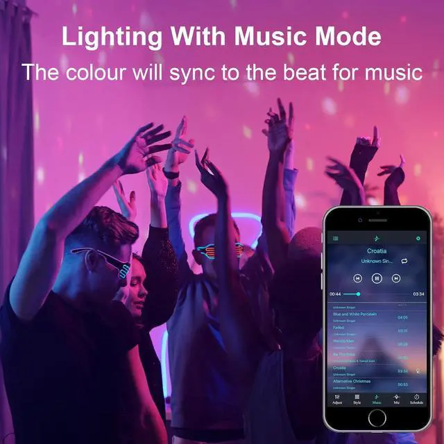 Alt view image 4 of 7 - Led Flood Light 60W, 600W Equivalent 6000 LM Outdoor RGB FloodLight with Remote Control, Stage Light Landscape Lighting 16 Million Colors, DIY Scenes - Timing - Music Sync, 2700K & IP66 (2 Pack)