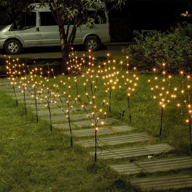 Main image of Vanthylit Set of 2 3PK 30" Brown Lighted Twig Stakes 120 Warm White Pathway Light for Outdoor and Indoor (Vase Excluded)