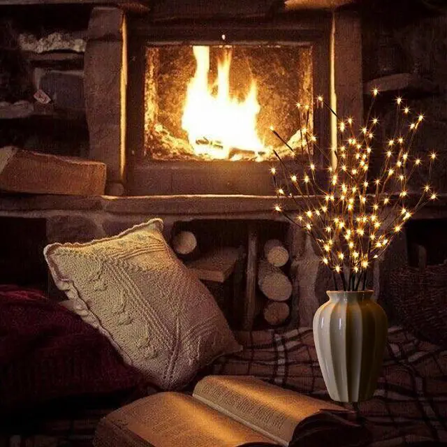 Alt view image 4 of 7 - Vanthylit Set of 2 3PK 30" Brown Lighted Twig Stakes 120 Warm White Pathway Light for Outdoor and Indoor (Vase Excluded)