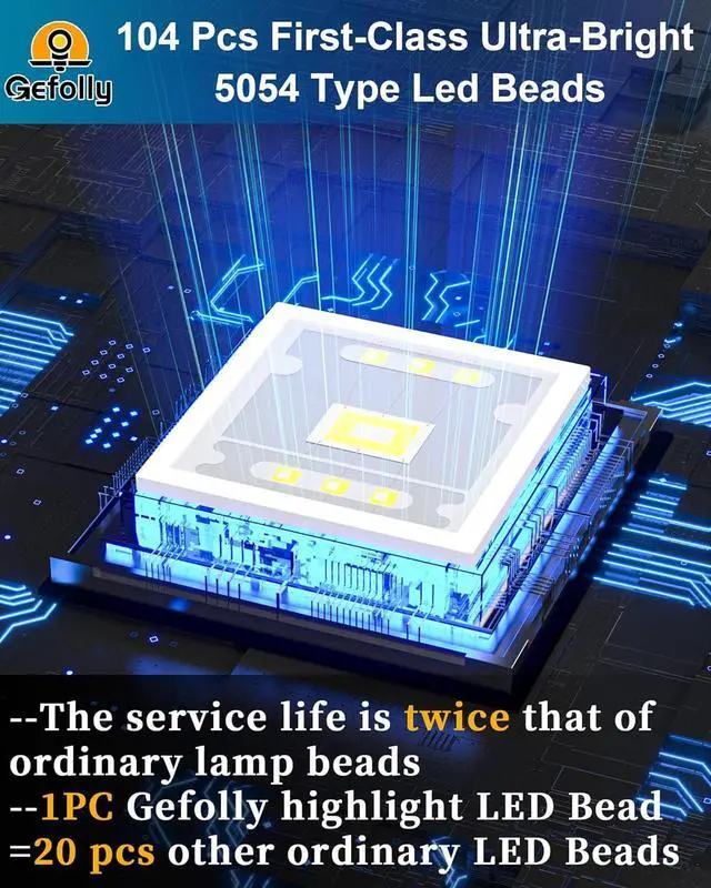 Alt view image 3 of 7 - Gefolly SL-9500W Solar Street Light Outdoor 600000LM Commercial Parking Lot Lights Dusk to Dawn 6500K Flood Security Light IP67 Lamp with Motion Sensor for Basketball Court, Yard, Road