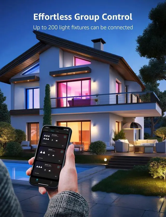 Alt view image 7 of 7 - Lepro BR1 AI LED Smart Bulbs - AI Generated Lighting, LightGPM 2 with LLM, LightBeats Music Sync, Voice Control Via App, RGBWW Colors, Compatible with Alexa & Google Assistant, BR30 E26 8W, 4 Packs