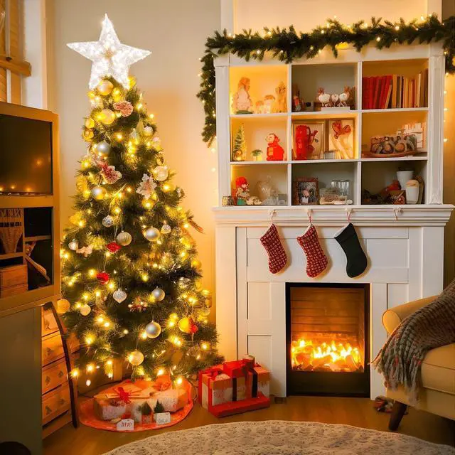 Alt view image 2 of 7 - JMEXSUSS Connectable Warm White Christmas Lights Indoor Outdoor, 91.5ft 250 LED Christmas String Lights, 8 Modes Twinkle Fairy String Light Plug in for Tree Party Decoration