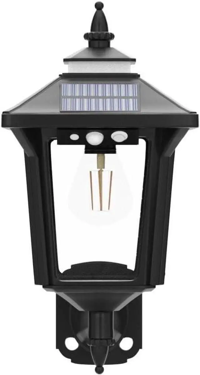 Alt view image 4 of 7 - Aqonsie Solar Porch Lights Outdoor with 3 Lighting Modes & Motion Sensing, Elegant Solar Barn Lights Outdoor Waterproof Solar Wall Sconce Lights, Solar Lanterns for Barn Shed Yard Garage Chicken Coop