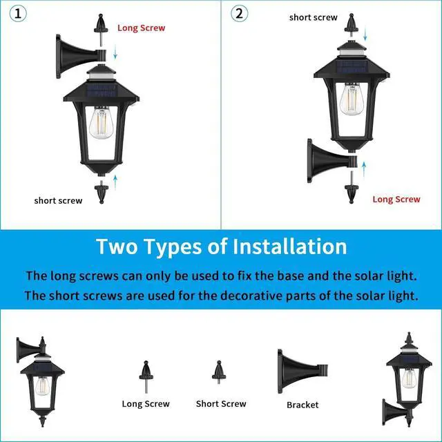 Alt view image 7 of 7 - Aqonsie Solar Porch Lights Outdoor with 3 Lighting Modes & Motion Sensing, Elegant Solar Barn Lights Outdoor Waterproof Solar Wall Sconce Lights, Solar Lanterns for Barn Shed Yard Garage Chicken Coop