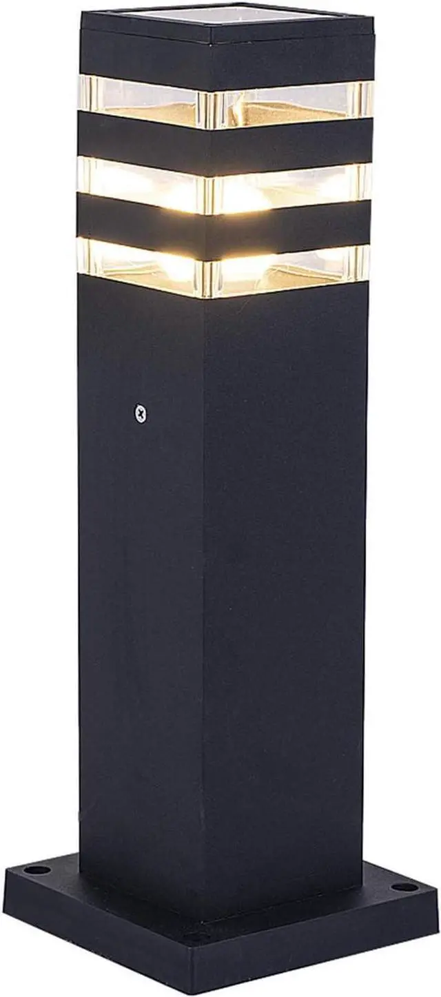 Alt view image 7 of 7 - Pathway Lights Post Lights IP55 Waterproof Outdoor Lamp Post Lawn Light Floor Lamp E26 Lampholder Hardwired Suitable for 12V / 24V / 120V Voltage16in, Black