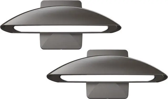 Main image of LED Outdoor Flood Light with Dusk to Dawn Photocell 75W Outdoor Security Light for Gardens Yards UL Listed 4000k Residential Full Cutoff Wall Pack 180° Adjustable Knuckle 8400LM Dark Bronze 2 Pack