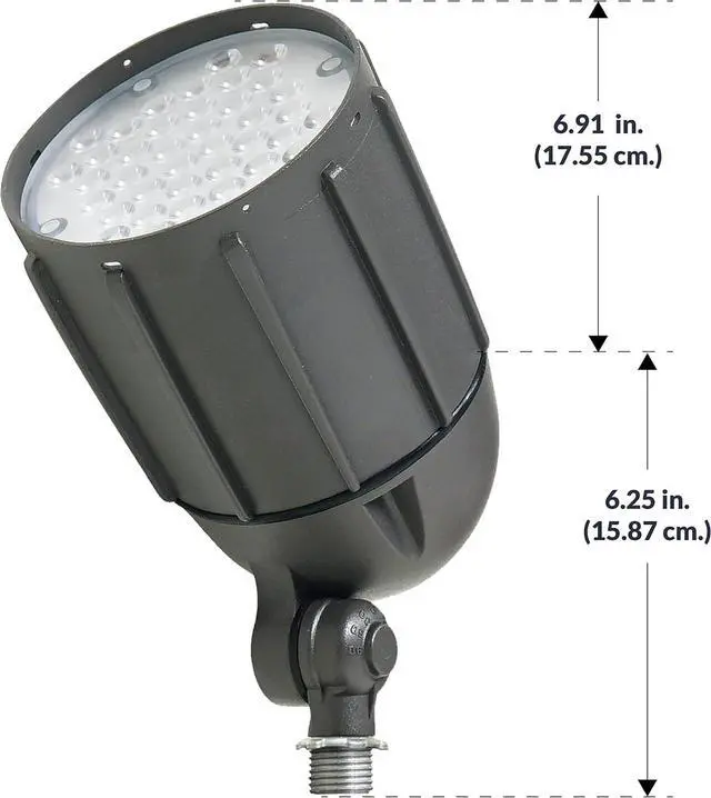Alt view image 3 of 7 - 30-Watt Outdoor LED Flood Light, Weatherproof, Bronze. for use in Flag Pole, Flood, backyards, Playground, and Landscape Lighting Applications.