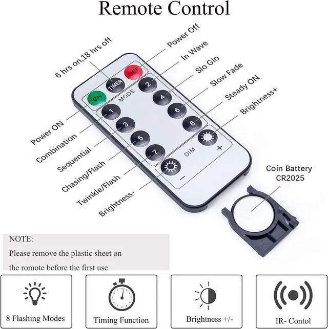 Alt view image 5 of 7 - 2 Pack 220 LED Firefly Bunch Lights Battery Operated, 8 Flashing Modes Waterproof Copper Wire Waterfall Lights, Remote Controlled Timer and Hooks, Fairy Lights for Indoor Outdoor Decor (Warm White)