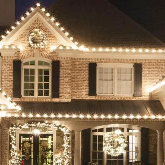 Alt view image 4 of 7 - TW SHINE C9 Christmas Lights, 100 LED 66 FT Christmas String Lights Outdoor with 8 Modes Timer Waterproof Connectable for Indoor Yard Xmas Tree House Decorations (Warm White)