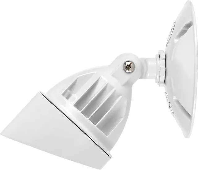 Alt view image 3 of 7 - Maxxima LED Outdoor Flood Wall Light, Exterior Security Light w/Adjustable Head, 950 Lumens, 3000K Warm White, White (2 Pack)