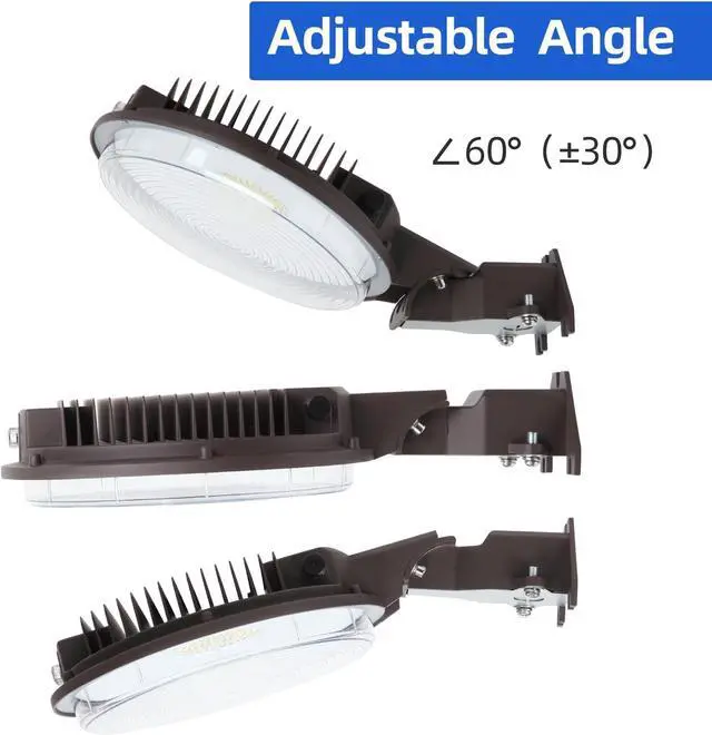 Alt view image 5 of 7 - 70W LED Barn Light,Dusk to Dawn Outdoor Lighting with Photocell and Mount arm, 5000K Daylight 10500LM,IP65 Waterproof Adjustable Angle Outdoor Flood Light for Yard Garage Securtity Area