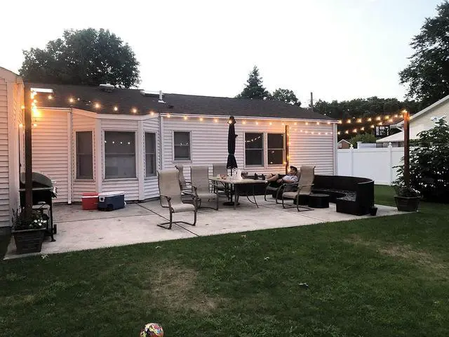 Alt view image 5 of 7 - Outdoor String Lights 48ft with 23+2 Spare Bulbs, Shatterproof Dimmable Waterproof, LED 1W 60LM 2200K Warm Glow for Indoor/Outdoor Decoration and Lighting -Black Wire