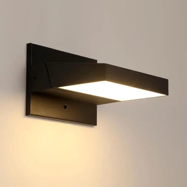 Main image of Outdoor Wall Light 350° Rotate Modern Wall Sconce Minimalist Style Wall Mount Light Aluminum Outside Light Fixture No Glare high Brightness 3000K LED Warm Lights for Porch/Front Door