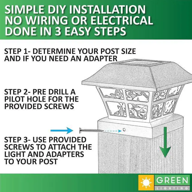 Alt view image 4 of 5 - GreenLighting Evolve White Solar Post Cap Lights - 4x4 Post Caps and Outdoor Post Lights - Waterproof Solar Lights for Fence Posts - Solar Post Lights fit 4x4 5x5 Vinyl/PVC White, 4 Pack