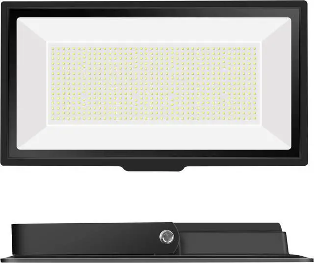 Alt view image 3 of 6 - 600W LED Flood Light, Waterproof IP66 with Plug, 6000K Daylight White, 60000LM Super Bright Floodlight for Yard, Garden, Garages