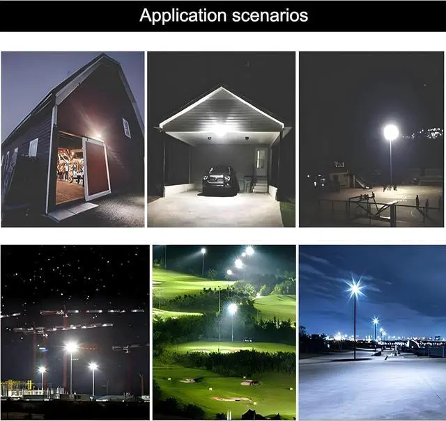Alt view image 7 of 7 - 2Pack LED Flood Light Outdoor,150W LED Work Light 15500lmwith 6FT US Plug,IP66 Waterproof Exterior Security Lights,6000K Daylight White Outside Floodlights Slim Design for Playground Yard
