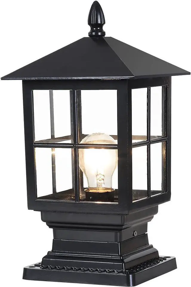 Main image of SLAWA Outdoor Post Light Fixture, Modern Outdoor Column Lights IP54 Waterproof Aluminum Pillar Lights Outdoor Lighting for Yard Garden Patio Path, with Clear Glass Shade