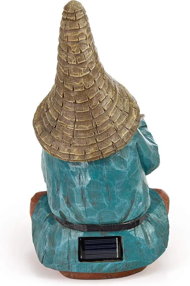 Alt view image 4 of 6 - VP Home Firefly Jar Gnomes - Outdoor Garden Gnome with Solar Light - Durable Garden Decorations for Yard, Lawn, Patio - 10.5H x 7W x 5.5D - Weather-Resistant Gnome Statue