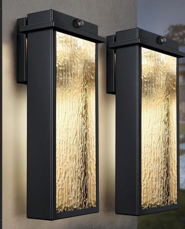 Main image of PARTPHONER Outdoor Light Fixture Wall Light, Dusk to Dawn Outdoor Lighting Anti-Rust Wall Lantern Outside Wall Sconce, Integrated LED Porch Light for Garage Patio Doorway