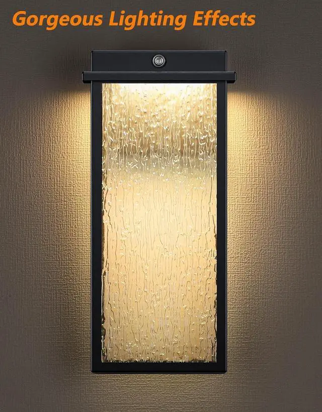 Alt view image 2 of 7 - PARTPHONER Outdoor Light Fixture Wall Light, Dusk to Dawn Outdoor Lighting Anti-Rust Wall Lantern Outside Wall Sconce, Integrated LED Porch Light for Garage Patio Doorway