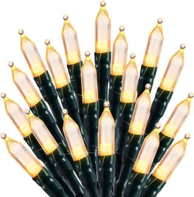 Main image of LED Christmas Mini Lights, 75 Feet 200 LED Clear Bulbs String Lights with 8 Light Modes, Connectable Fairy Lights Plug in for Outdoor Xmas Trees Garland Wreath Holiday Decorations, Warm White