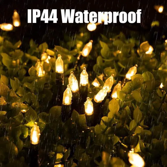 Alt view image 3 of 7 - LED Christmas Mini Lights, 75 Feet 200 LED Clear Bulbs String Lights with 8 Light Modes, Connectable Fairy Lights Plug in for Outdoor Xmas Trees Garland Wreath Holiday Decorations, Warm White