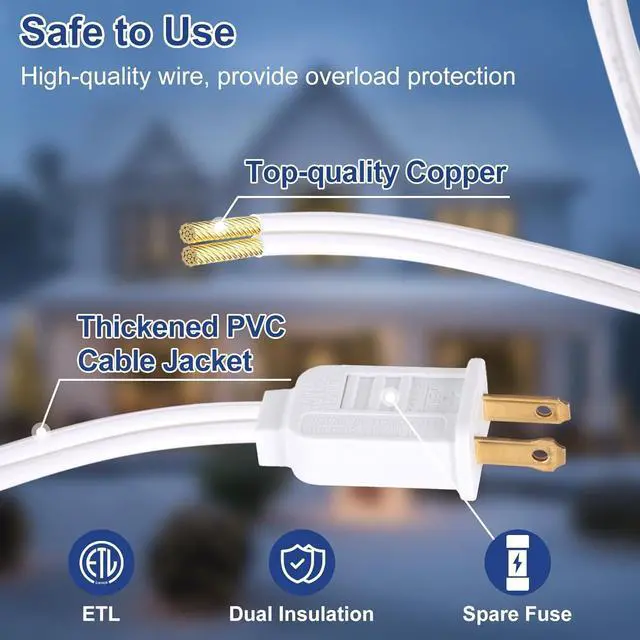 Alt view image 4 of 7 - Brightever Permanent Outdoor Lights, Upgraded Warm White Outdoor Light 100FT with 72 LED Lighting, IP65 Waterproof Eaves Lights for Daily, Garden, TV Backlights, Christmas Decor, Dimmable