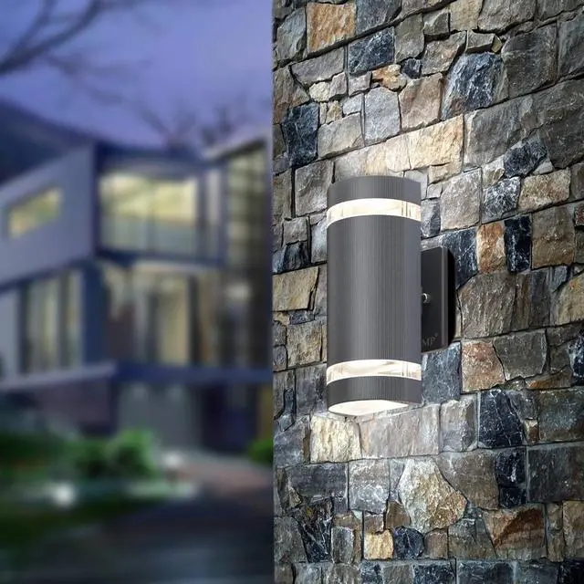 Alt view image 2 of 6 - LMP LED Semi Cylinder Up and Down Lights Outdoor Wall Light,Body in Aluminum Waterproof Outdoor Wall Lamps,3000k 5W with Certificate ETL 1 Pack